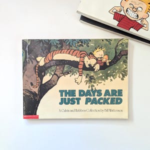 Calvin und Hobbes Die Tage sind gerade vollgepackt. Vintage 1990er Jahre Bill Watterson Cartoon Buch.