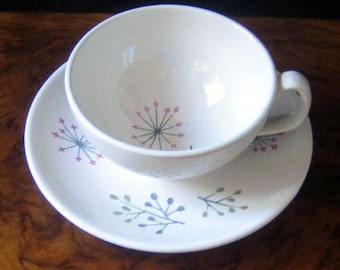 1950s Franciscan Echo mid century modern cup and saucer.