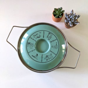 Vintage Siltal Egyptology cooking pot, mid century modern design.