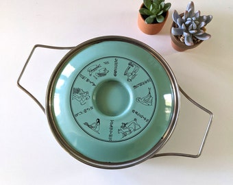 Vintage Siltal Egyptology cooking pot, mid century modern design.