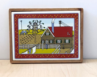 Savannah Farmhouse. Vintage 1980s Taylor and Ng tile wall hanging.