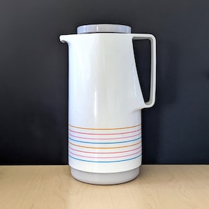 Martha 1980s striped Thermos, made in West Germany.