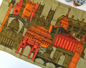 London Vintage 1960s Lamont Irish linen tea towel.