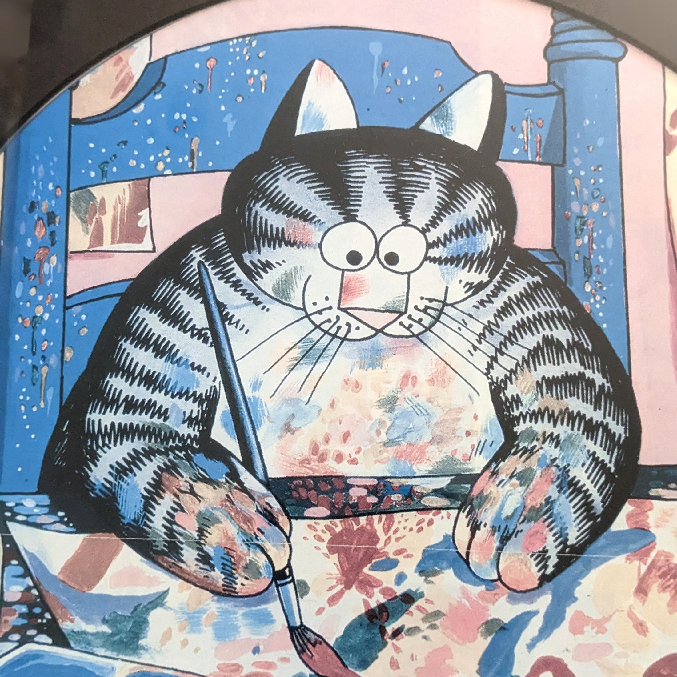 Art Cat. Vintage 1980s Framed Print by B. Kliban. - Etsy