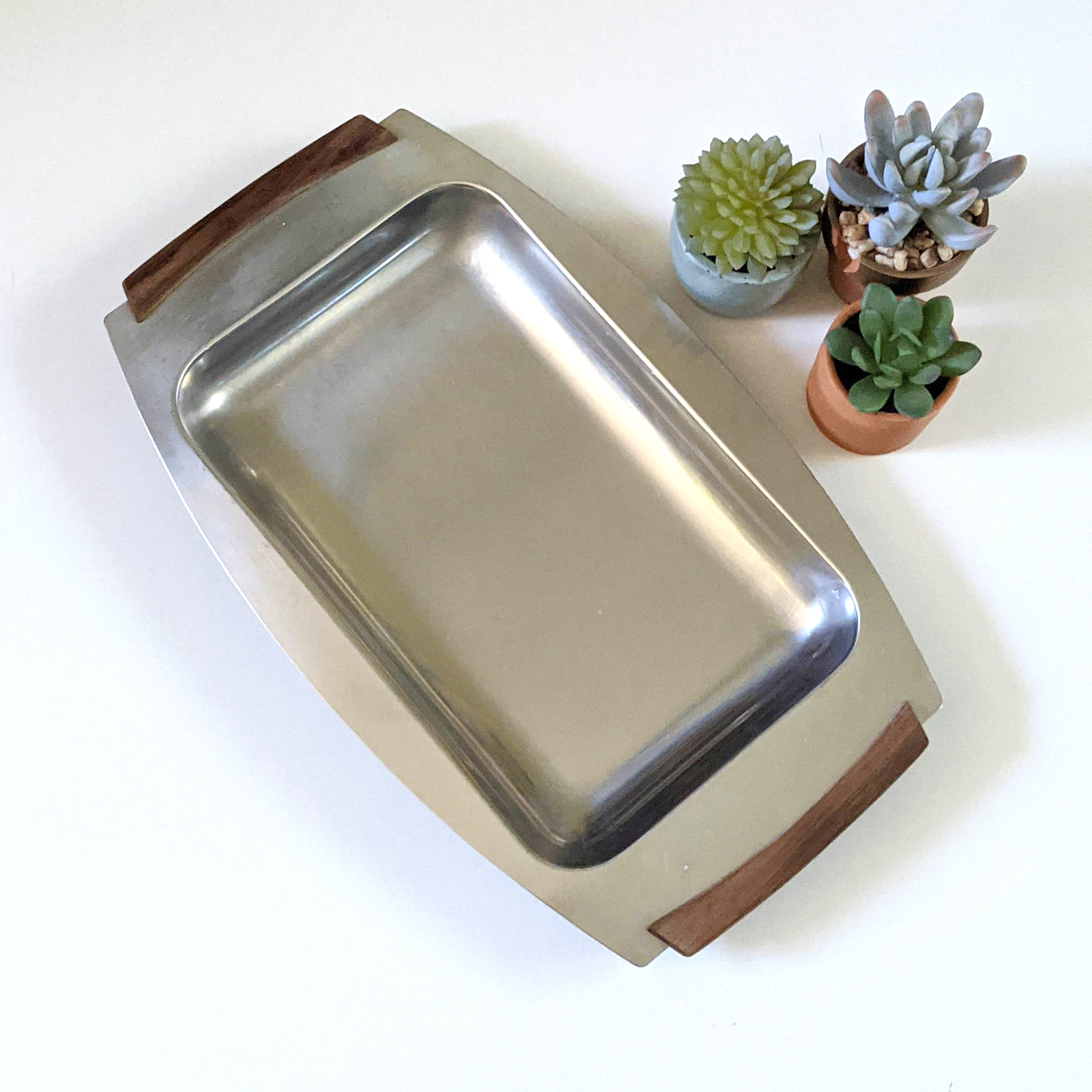 Vintage Danish Modern MCH Stainless Steel Serving Dish