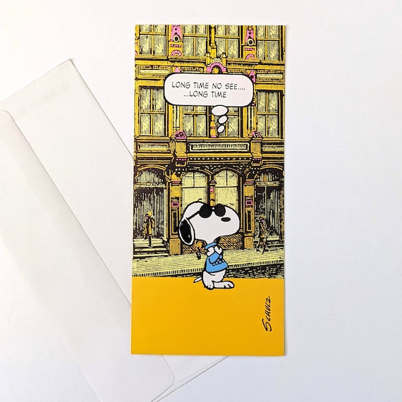 Joe Cool. Vintage 1960s Hallmark Snoopy Peanuts Greeting Card
