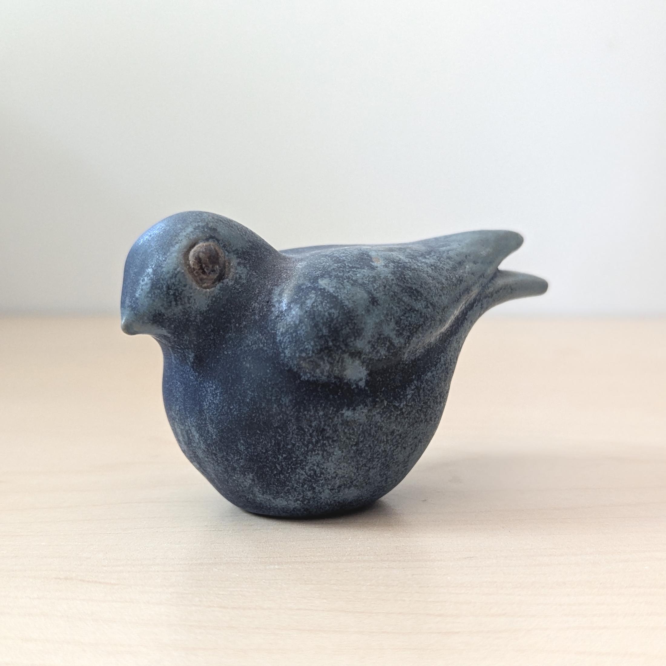 ヴィンテージのアンデルセンデザインスタイルの青い鳥の置物、ミッド 