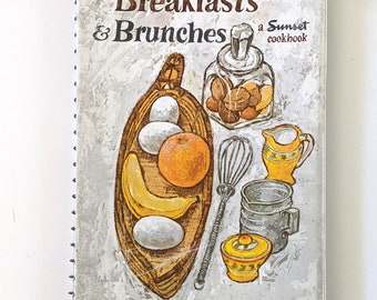 Breakfasts and Brunches. 1950s mid century modern Sunset cookbook.