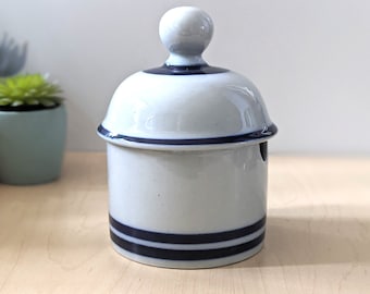 Vintage Dansk jam pot with lid. Made in Japan. Niels Refsgaard Design.