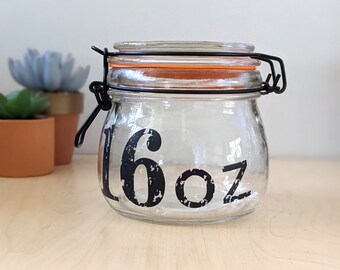 1970s mason jar for typography lovers 16 ounces