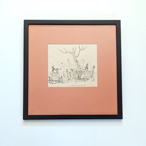 Mind Your Own Business by William Steig. Vintage 1980s framed print.