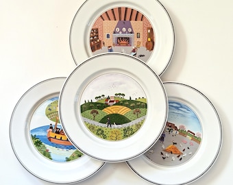 Laplau luncheon plate, Villeroy and Boch Design Naif. VITRO porcelain.