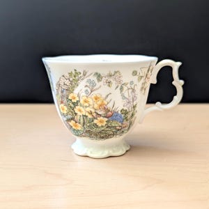 Teacup, Brambly Hedge Spring, Royal Doulton bone china, 1980s, Jill Barklem
