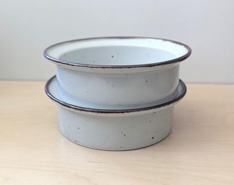 Vintage 1970s Dansk Brown Mist Stoneware Bowls, Niels Refsgaard Design, Danish Modern