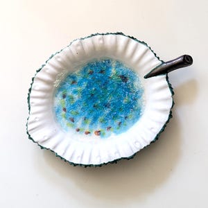 Mid century modern ceramic fish plate, made in Italy.