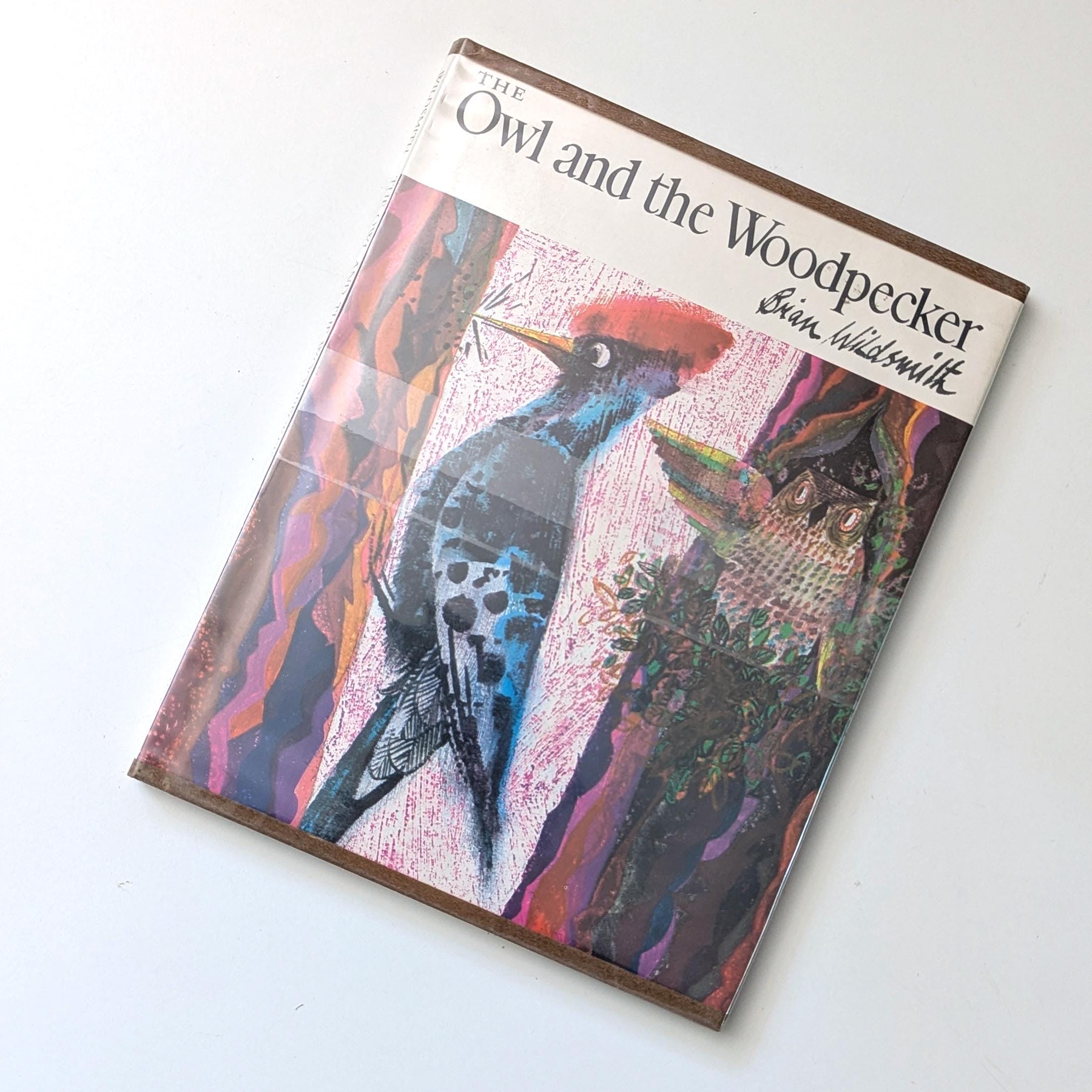 Vintage Brian Wildsmith book, The Owl and the Woodpecker, 1971, Franklin Watts