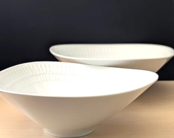 Hutschenreuther Apart Servierschüsseln, 2er-Set, weißes deutsches Porzellan, 1950er Jahre