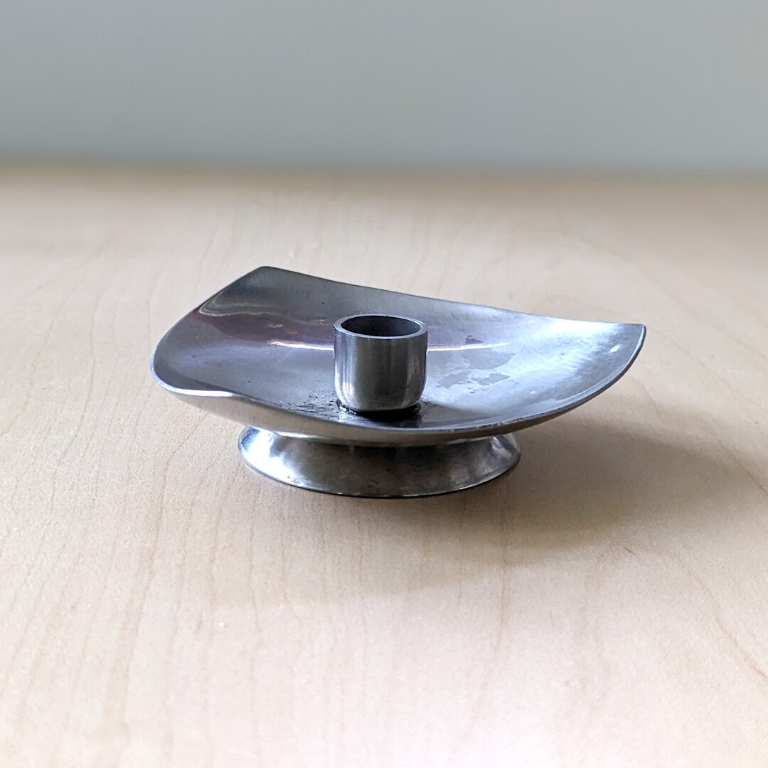 Danish Modern Candle Holder, 1960s Denmark Stainless Steel. Etsy