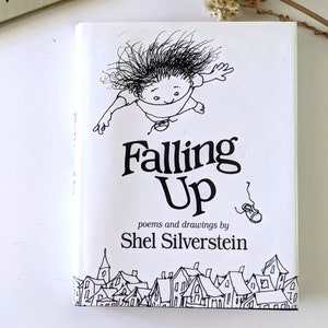 Falling Up. Zabytkowa książka poezji dla dzieci z lat 90. autorstwa Shel Silverstein. Pierwsze wydanie.