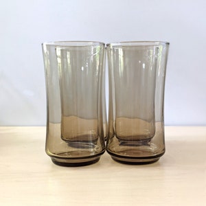 Libbey Accent Tawny Bolero vintage drinking glasses.  Set of four.
