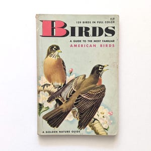 Guía de la Naturaleza Dorada de Aves: Libro de Aves Americanas de la década de 1950 con ilustraciones a color