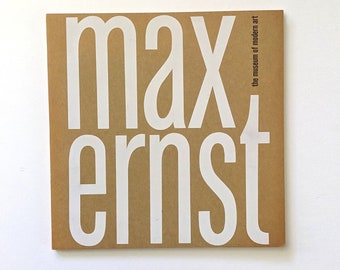 Max Ernst. 1950s MOMA art exhibition guide book.