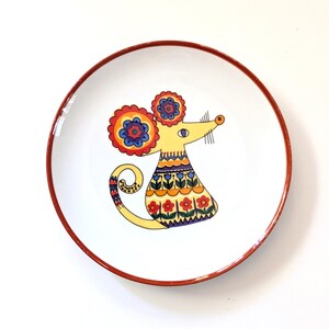 Mouse 1970s plate, Kaiser German porcelain.