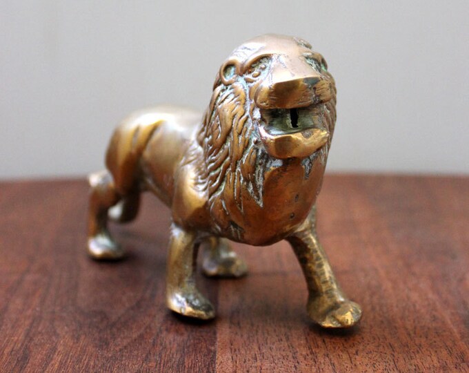 Lennox the Lion. Vintage Brass Animal Figurine. Etsy