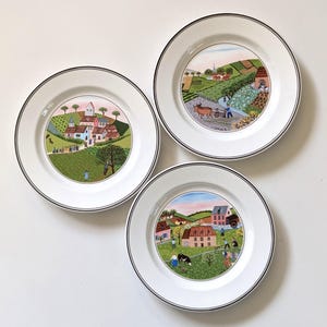 Laplau bread and butter plates, Villeroy and Boch Design Naif. VITRO porcelain.