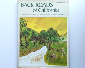 Back Roads of California. 1980s illustration and travel book by Earl Thollander. Paperback Edition.