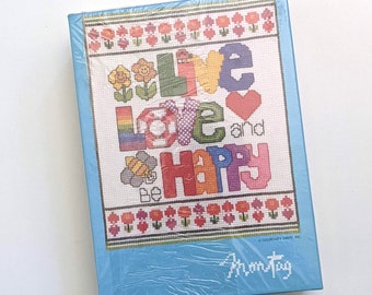 Live Love and Be Happy Stationery and Notes. Vintage 1980s Montag letter set.