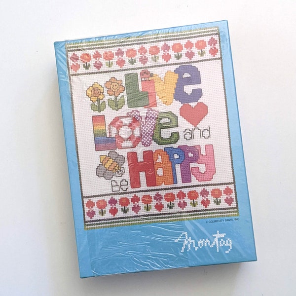 Live Love and Be Happy Stationery and Notes. Vintage 1980s Montag letter set.