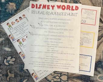 Disney World REVEAL Scavenger Hunt