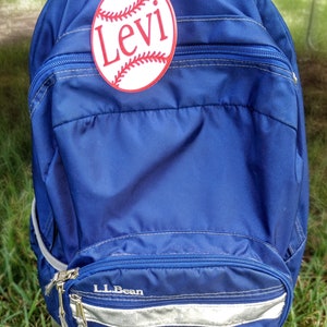 Personalized Baseball Name Tag: Backpack or Luggage Tag