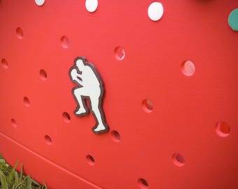 Baseball Pitching Silhouette Bogg Bag Charm or Hanging Charm