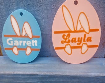 Easter Basket Name Tag: Bunny Bag Tag
