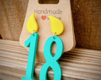 Happy Birthday Candle Earrings