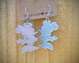 Miss Cartoon Mouse silhouette earrings