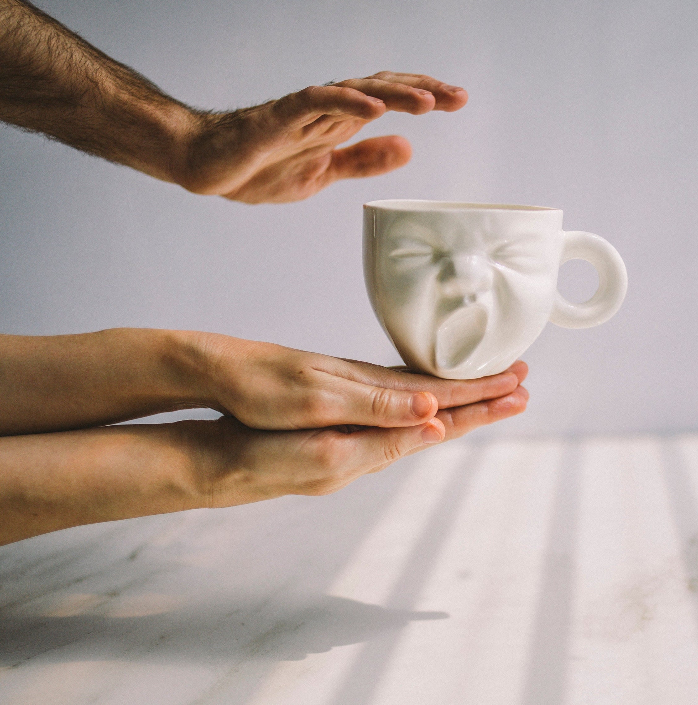 Clay face mug - Etsy 日本