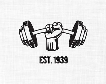 Dumbbells Embroidery Design Bees Gym Dumbbells Logo Embroidery Design Gym Embroidery Design Machine Embroidery 5 Sizes Digital Download