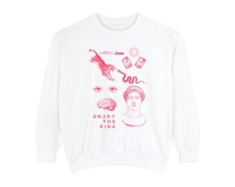 Tattoo Style Graphic Crewneck | Metaphysical Comfort Colors Sweatshirt