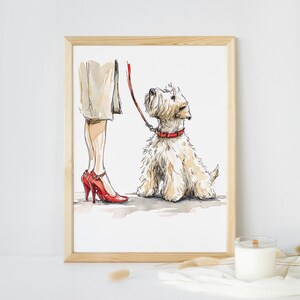 Wheaten Terrier Best in Show 8x10 Print | SCWT Fine Art Print | Soft Coated Wheaten Wall Art | Minimalist Sketch Illustration