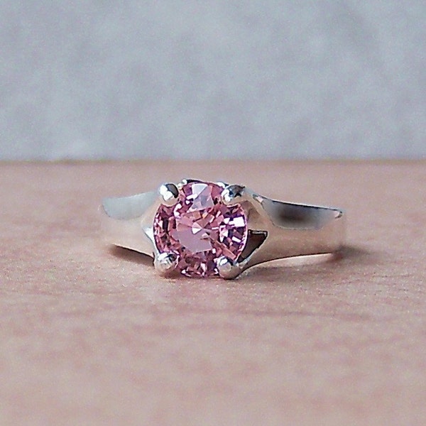 RESERVED for rubywand 1.57ct Genuine Orchid Pink Tourmaline Sterling Silver Ring, Cavalier Creations