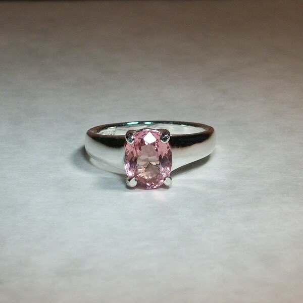 Extraordinary Orchid Pink Tourmaline and Sterling Silver Ring, Cavalier Creations