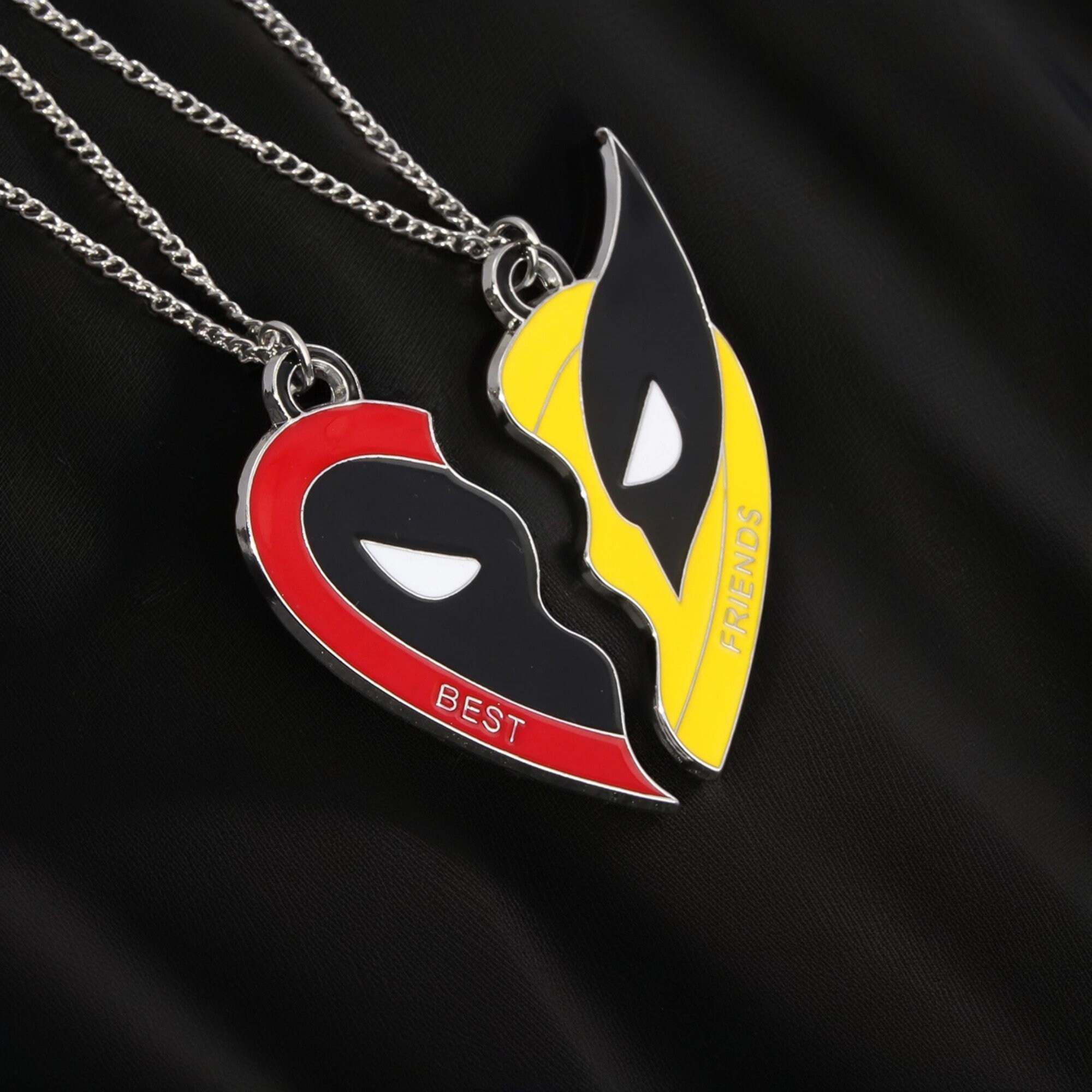 Deadpool X Wolverine Matching Necklace, Personalized Best Friends Necklaces, Couple Matching
