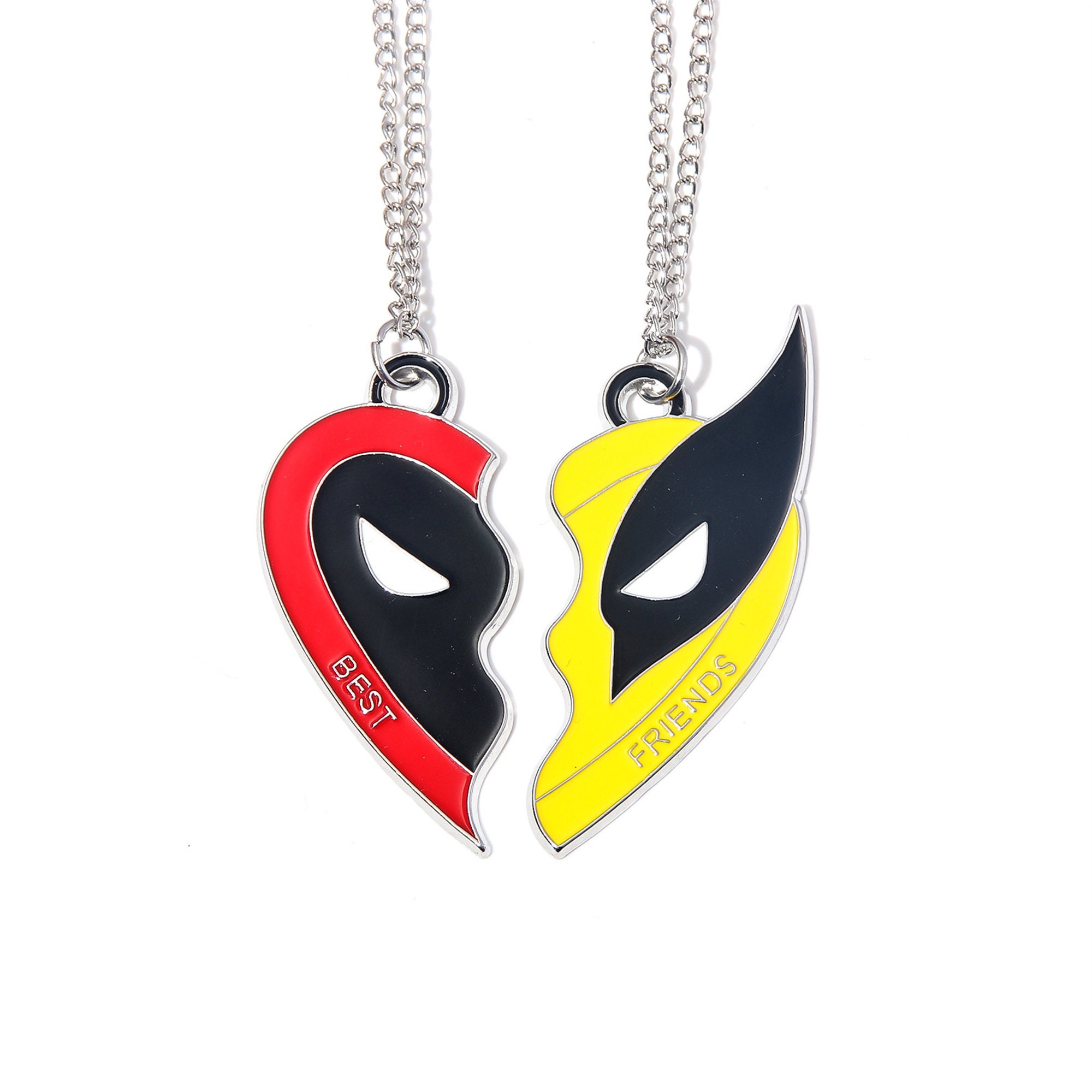Deadpool X Wolverine Matching Necklace, Personalized Best Friends Necklaces, Couple Matching