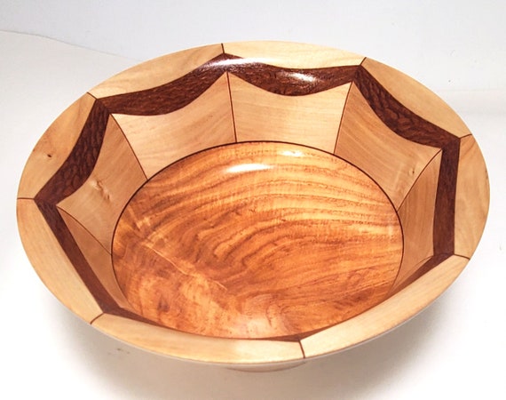Segmented Wood Bowl – Carousel – 7 1/4 by 3 inch - 11-24 Free Shipping