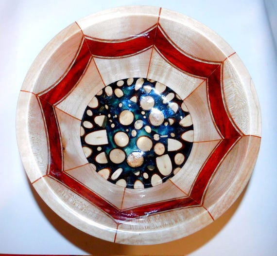 First of a Series – Wood Twigs and Epoxy with Segmented Ring Bowl – 03-25 FREE SHIPPING!!