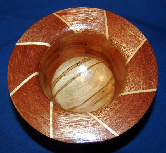 Segmented Bowl Turning Woodturning "Midnight Glory" 12-19