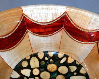 First of a Series – Wood Twigs and Epoxy with Segmented Ring Bowl – 03-25 Made in Michigan